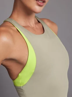 Colorblock High Neck Tank