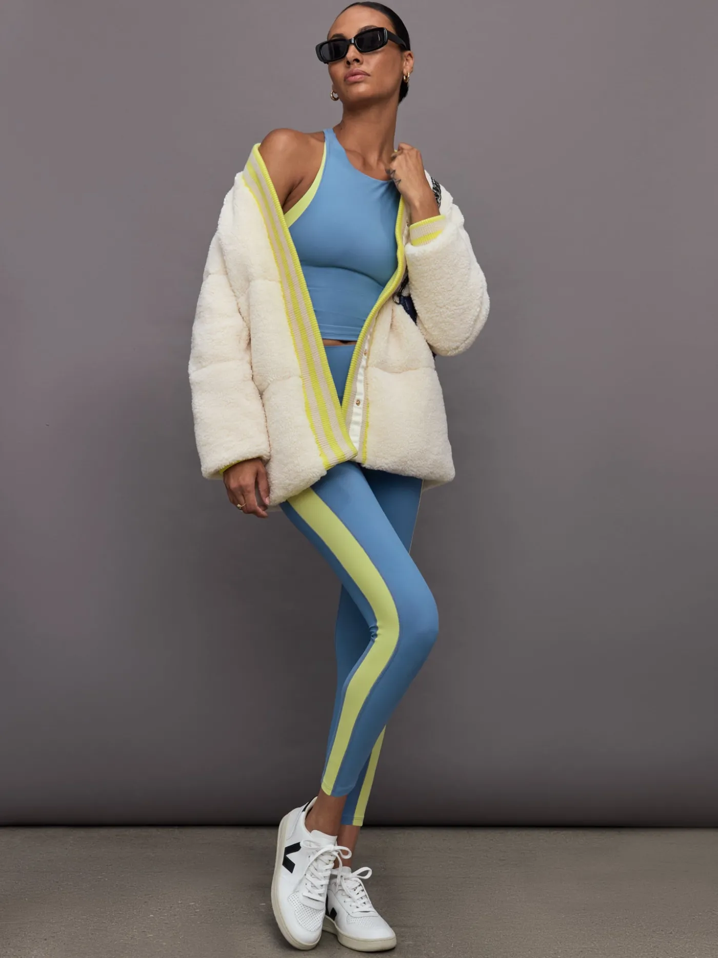 Colorblock High Neck Tank
