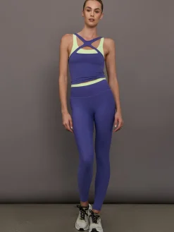 High Neck Cut Out Colorblock Tank in Melt