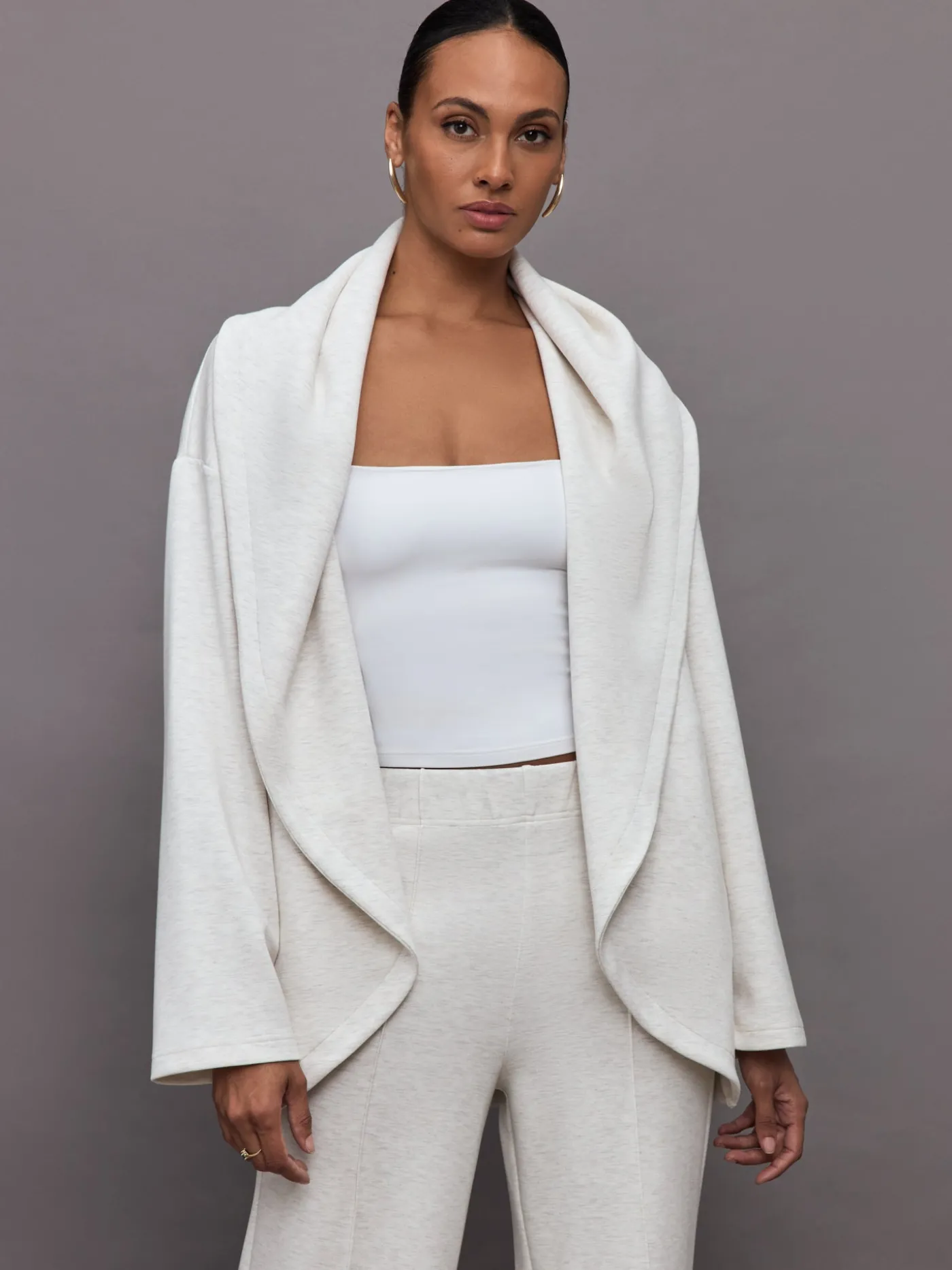 Knit Cocoon Cardigan in Interlock