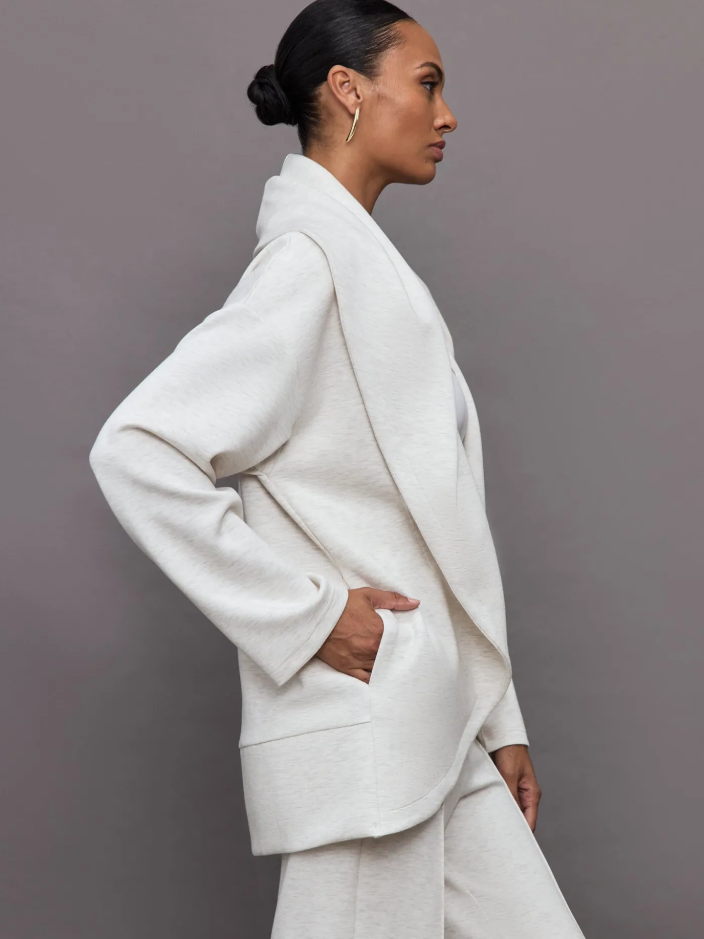 Knit Cocoon Cardigan in Interlock