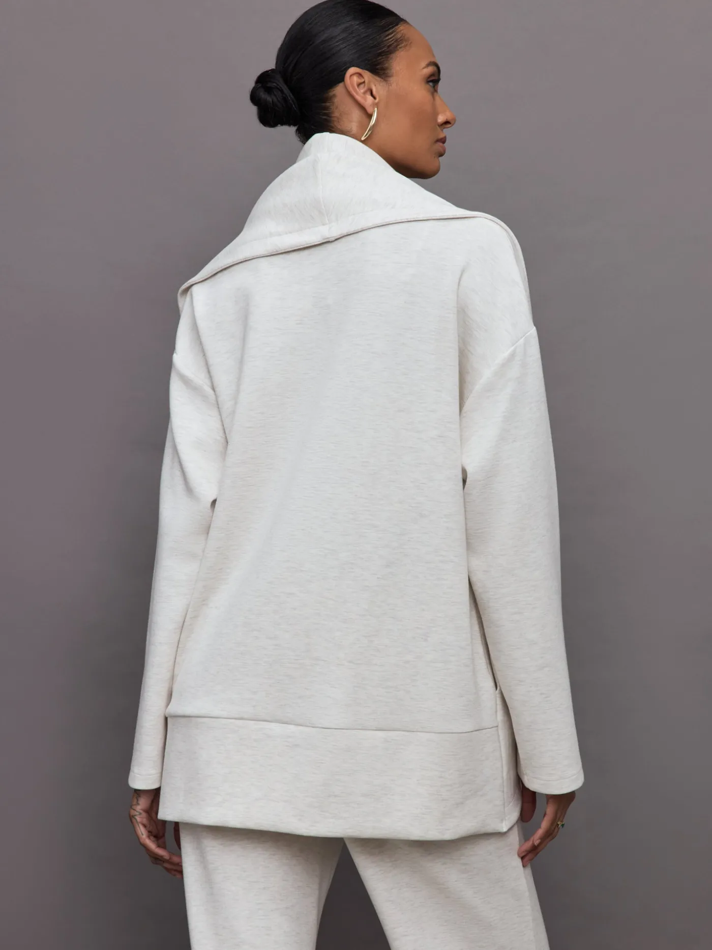 Knit Cocoon Cardigan in Interlock