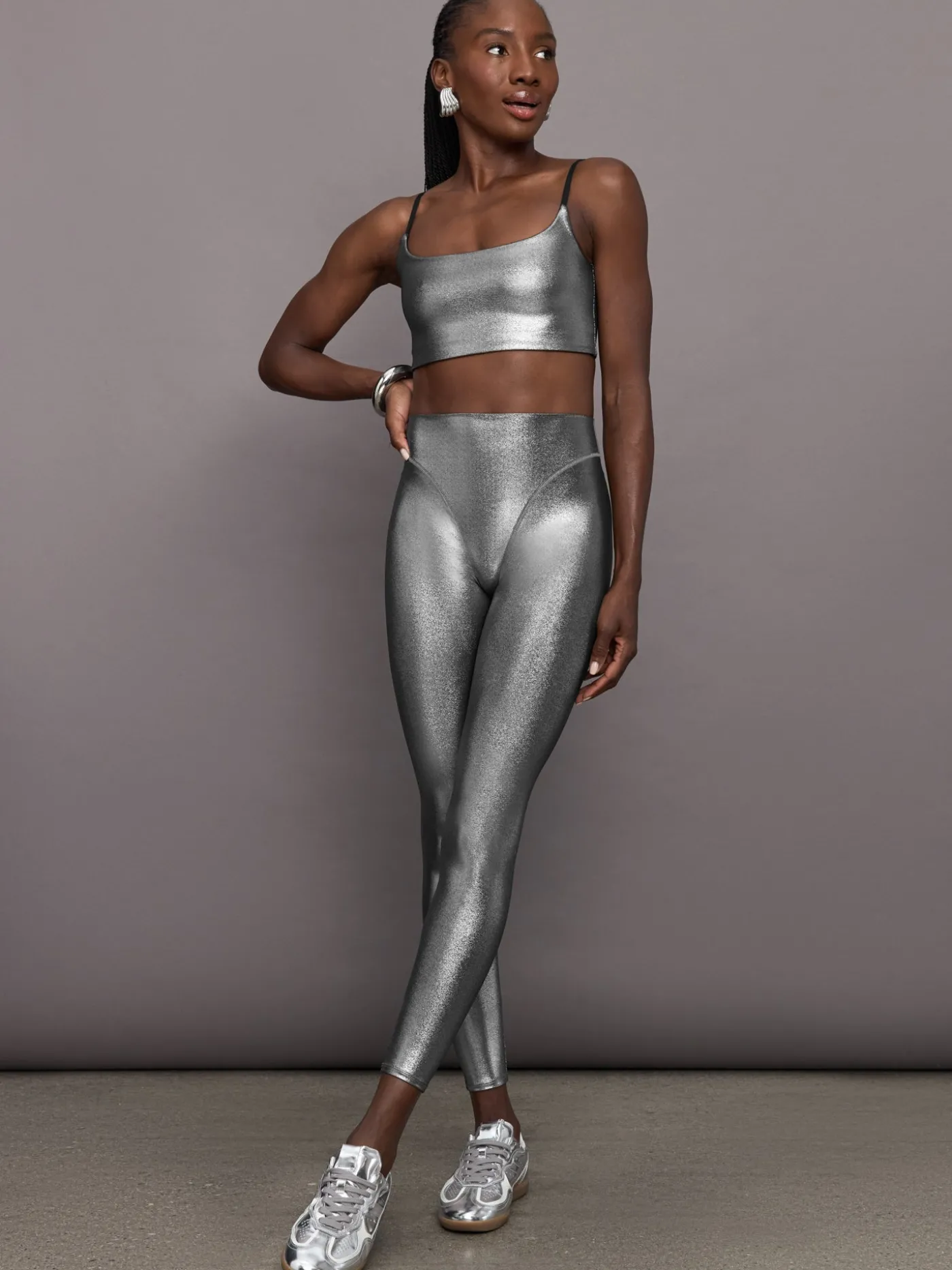 Liquid Metallic Scoop Bra