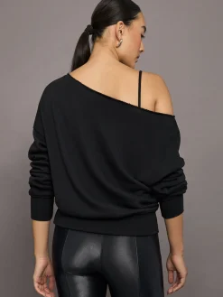 Off Shoulder Sweatshirt in French Terry