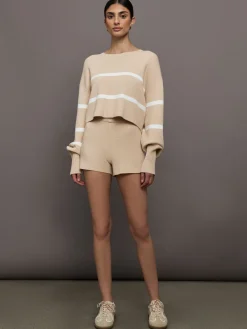 Olly Cropped Striped Sweater