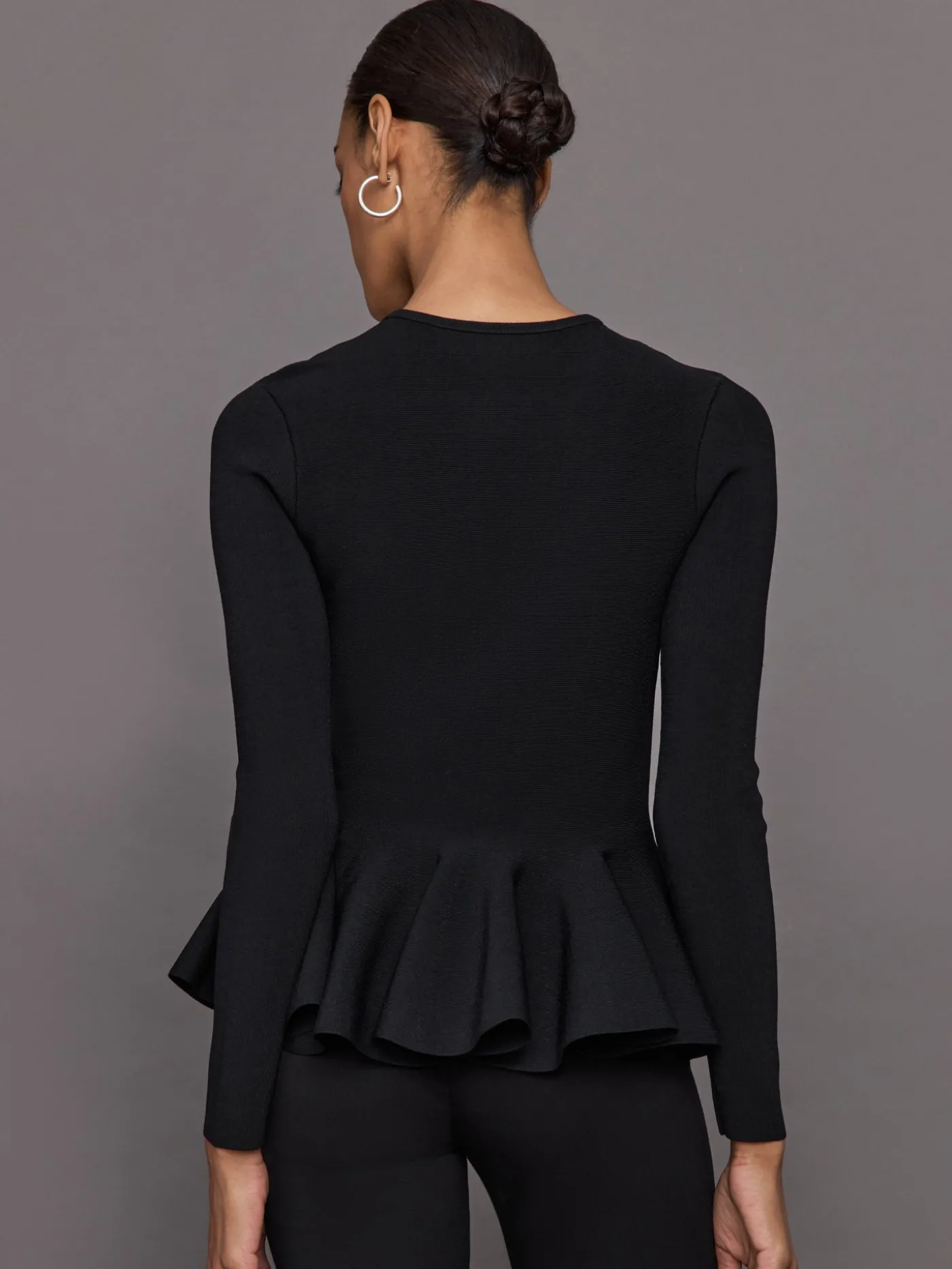 Peplum Zip Up