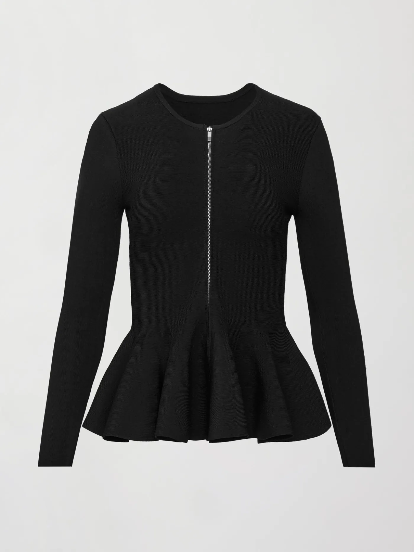 Peplum Zip Up