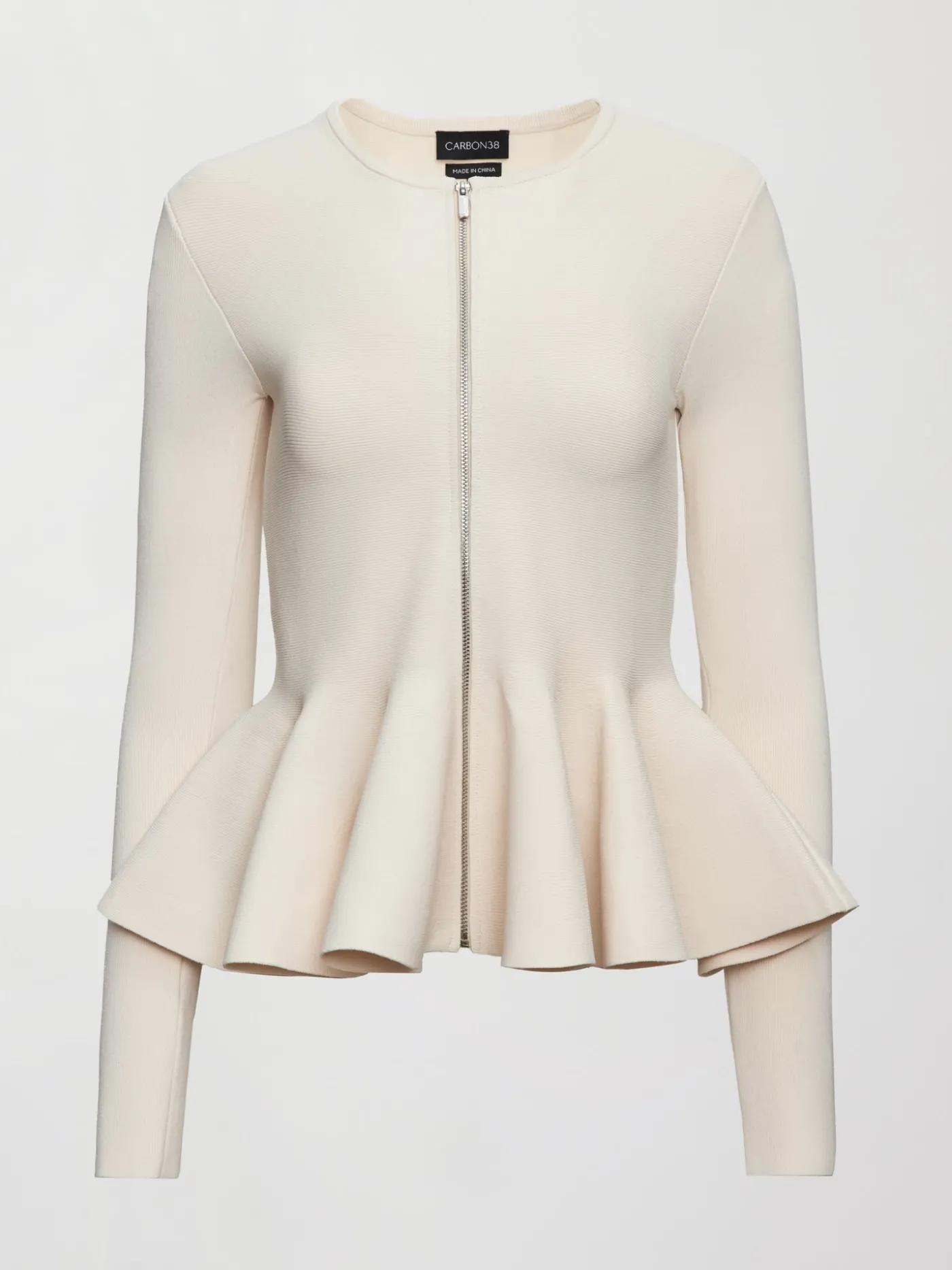 Peplum Zip Up