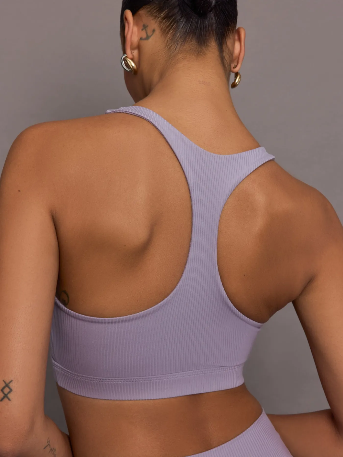 Racerback Bra in Ribbed Melt