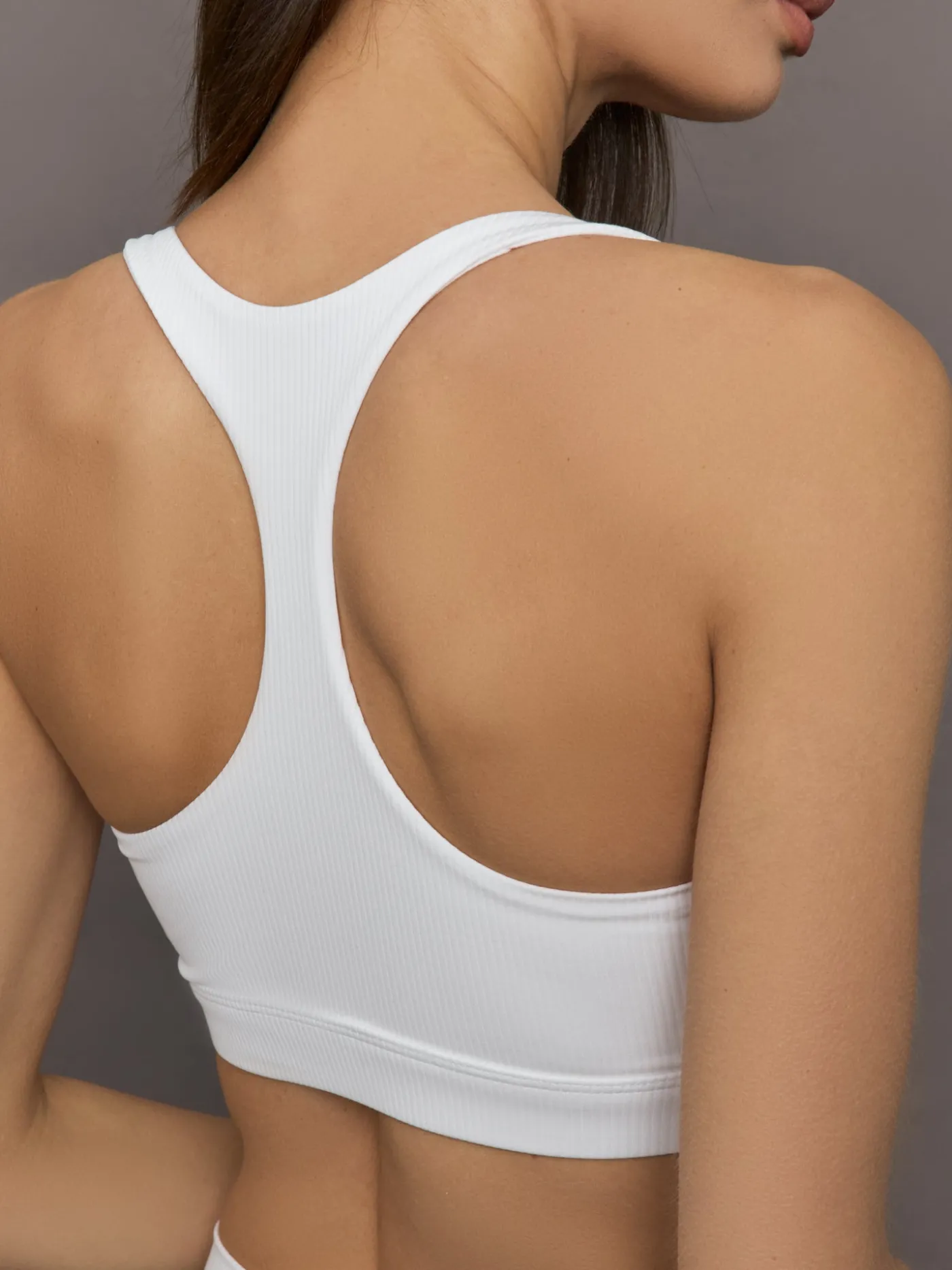 Racerback Bra in Ribbed Melt