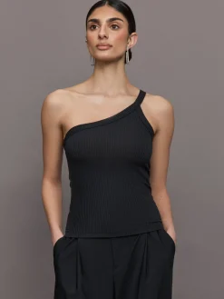 Ribbed Jersey One Shoulder Tank Multipack