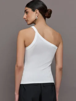Ribbed Jersey One Shoulder Tank Multipack