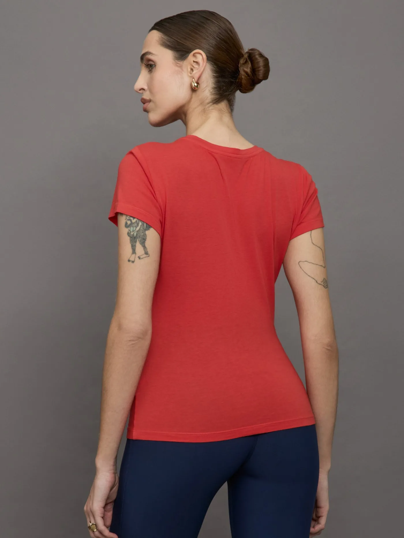 Short Sleeve Ruched Front Tee