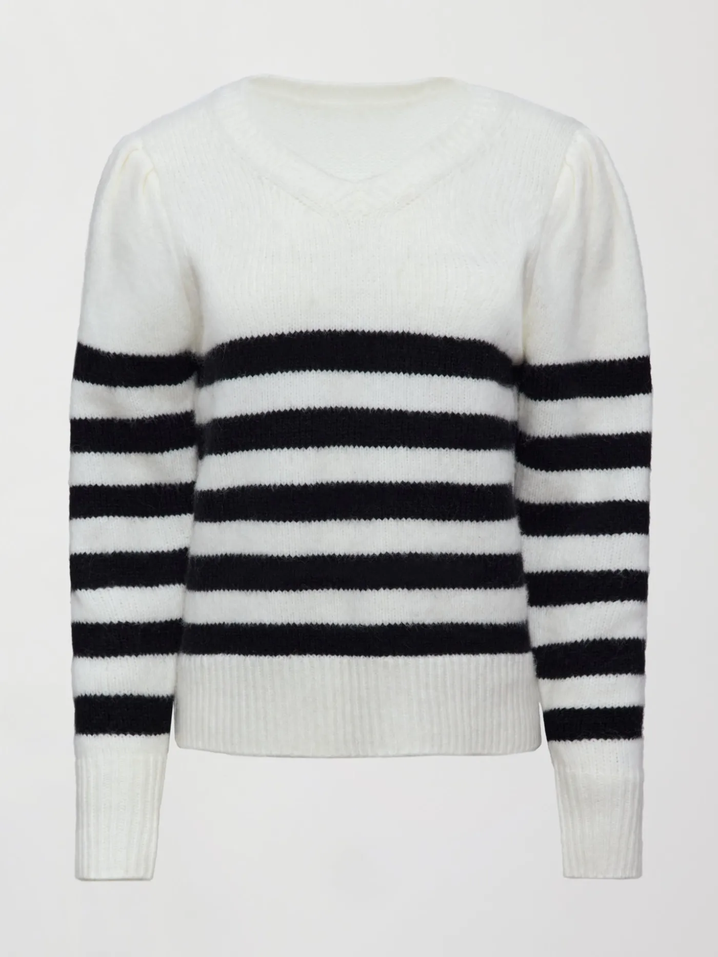 Striped Puff Sleeve Sweater