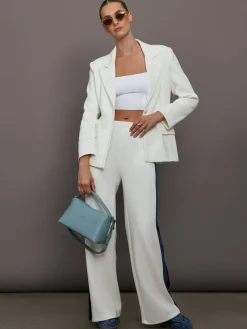 Wide Leg Track Pant in Scuba