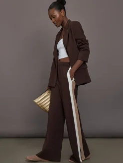 Wide Leg Track Pant in Scuba
